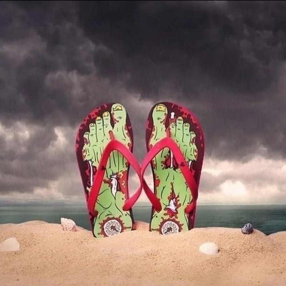 Zombie flip flops